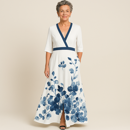 Women's Elegant Maxi Wedding Guest Evening Dress