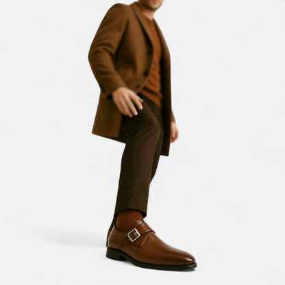 Men’s Dress Shoes | Single Monk Strap Formal Shoes For Weddings And Business