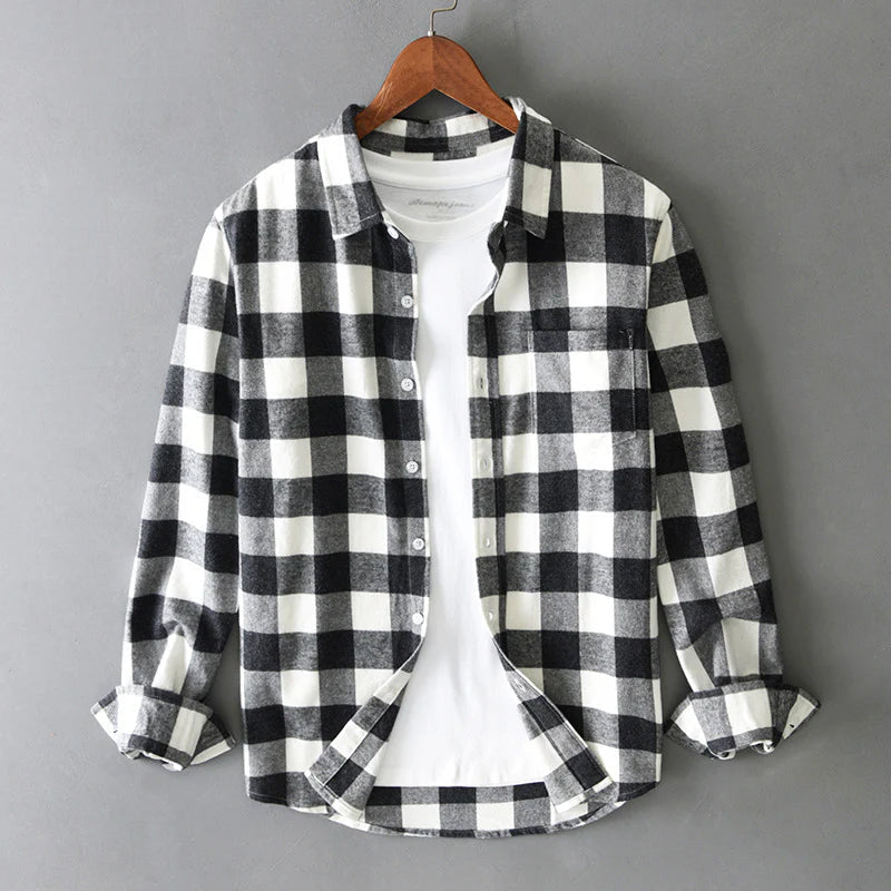 Plaid Trucker Shirt for Men