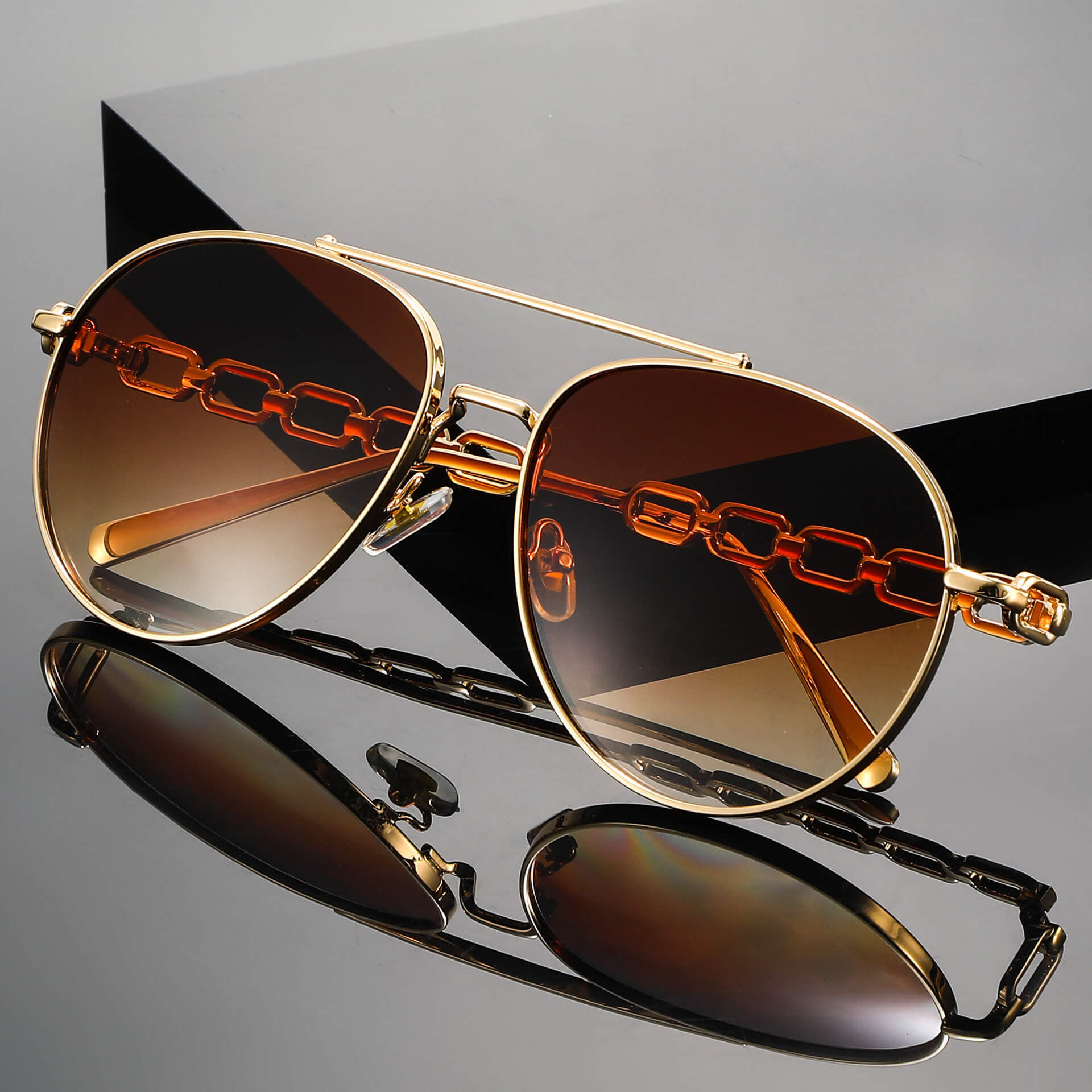 Chain Reaction Aviators Sunglasses