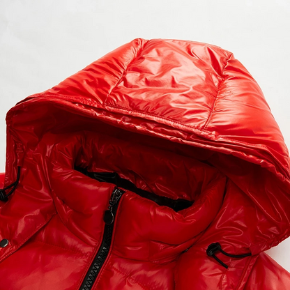 Puffer Jacket | Hooded with Gloss Finish