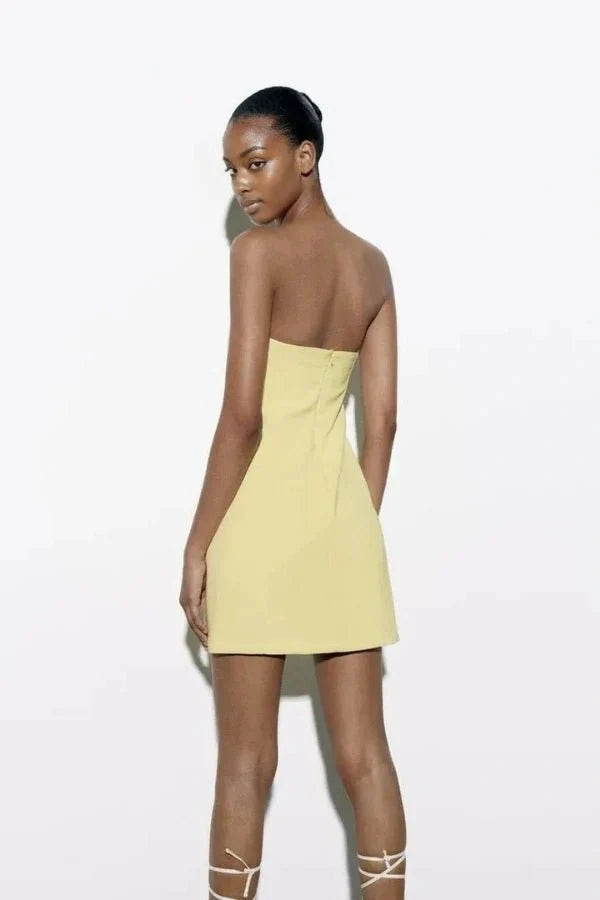 Women's Strapless Cut Out Mini Dress