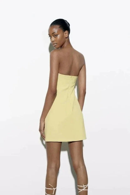 Women's Strapless Cut Out Mini Dress