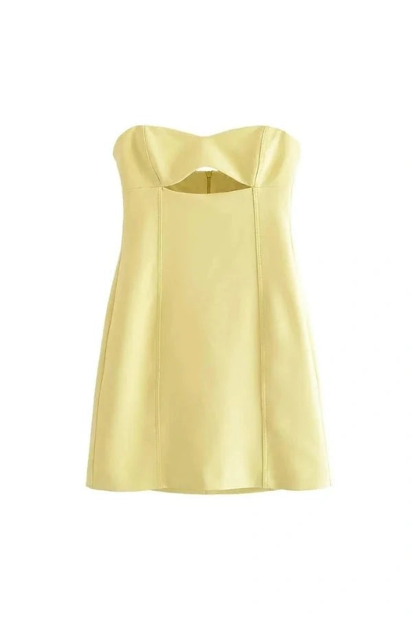Women's Strapless Cut Out Mini Dress