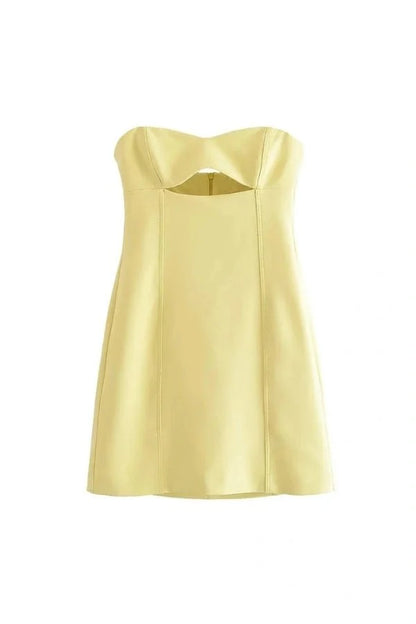 Women's Strapless Cut Out Mini Dress