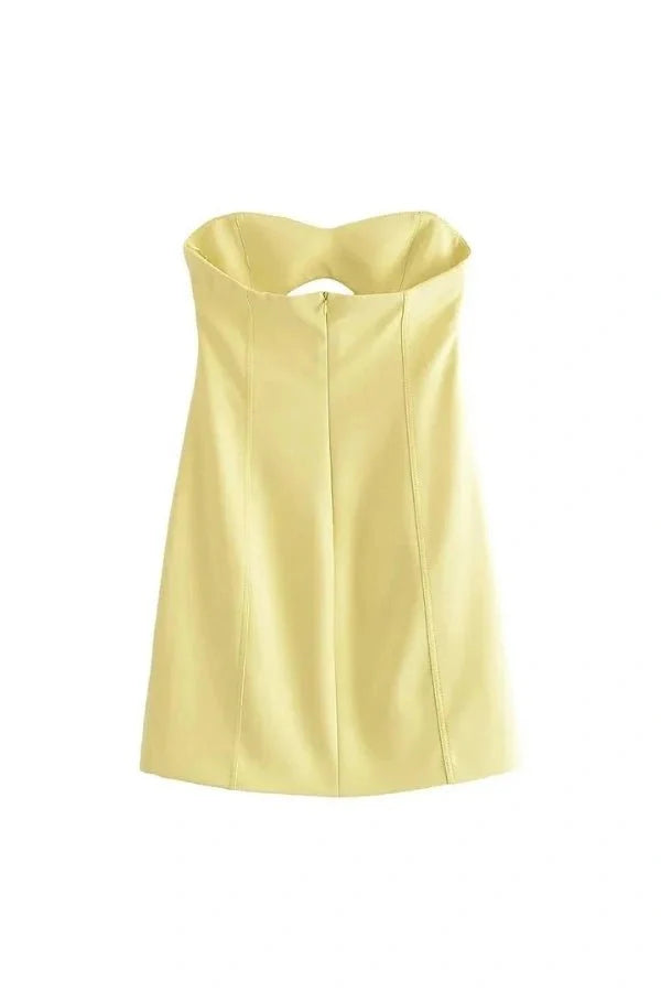 Women's Strapless Cut Out Mini Dress