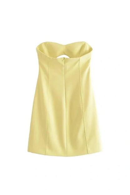 Women's Strapless Cut Out Mini Dress