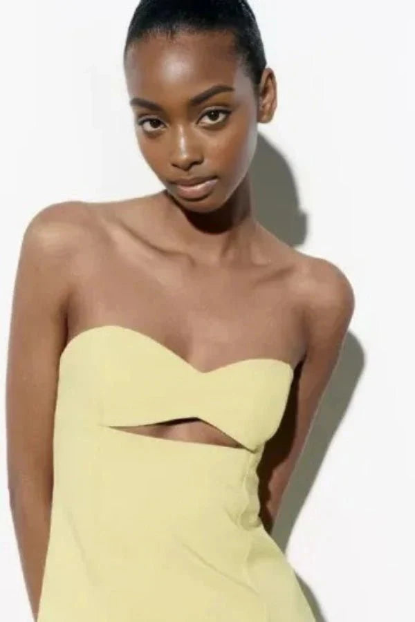 Women's Strapless Cut Out Mini Dress
