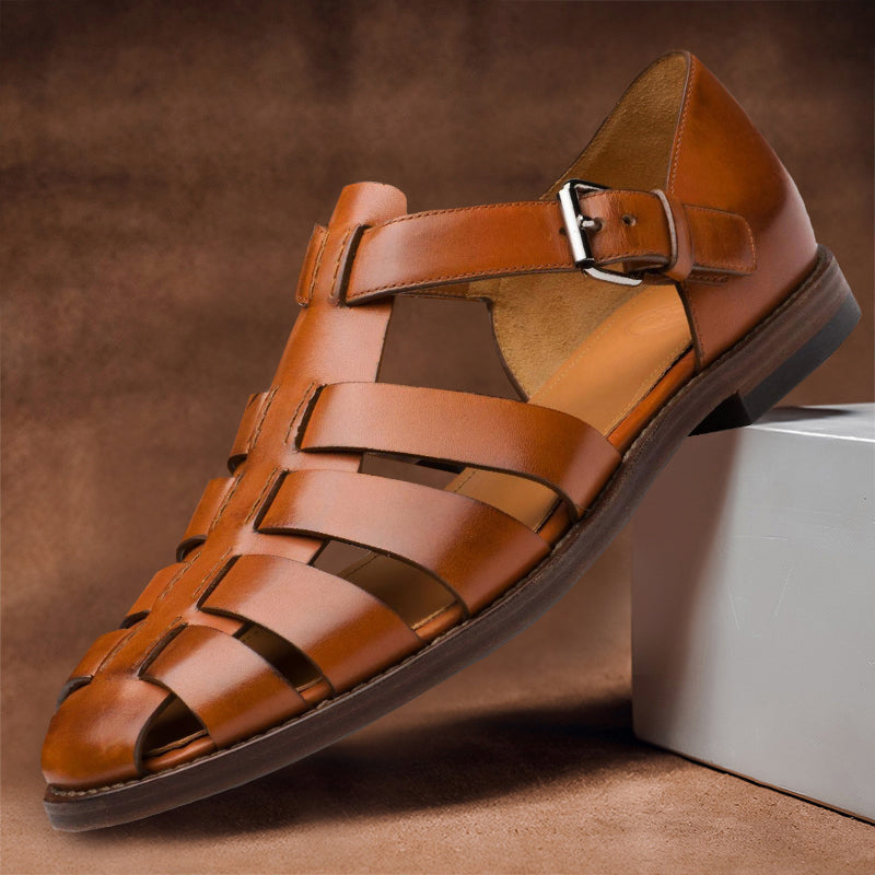 "The Porto" Men's Leather Fisherman Sandal