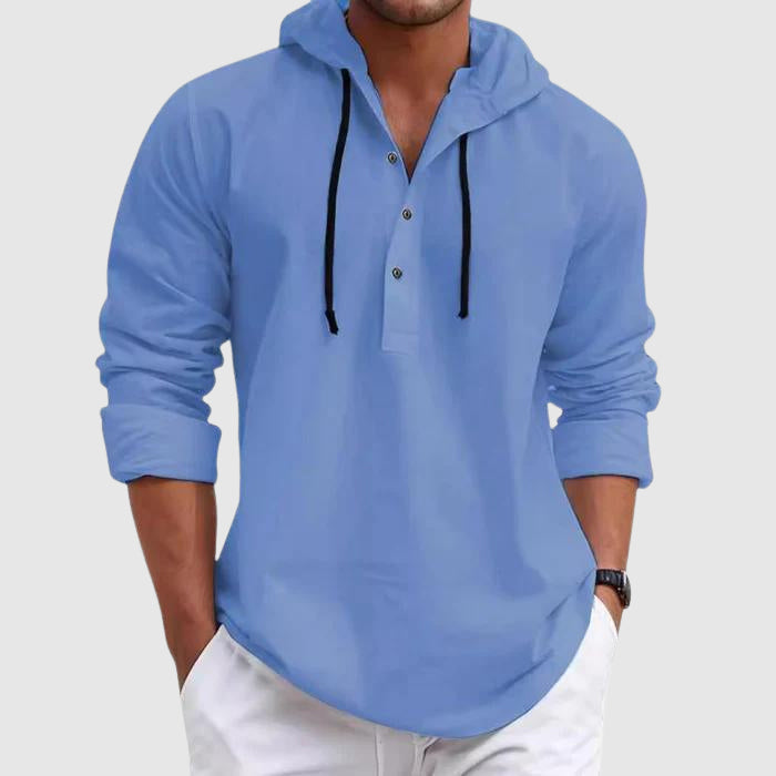 "The Shore" Men's Hoodie Linen Shirt