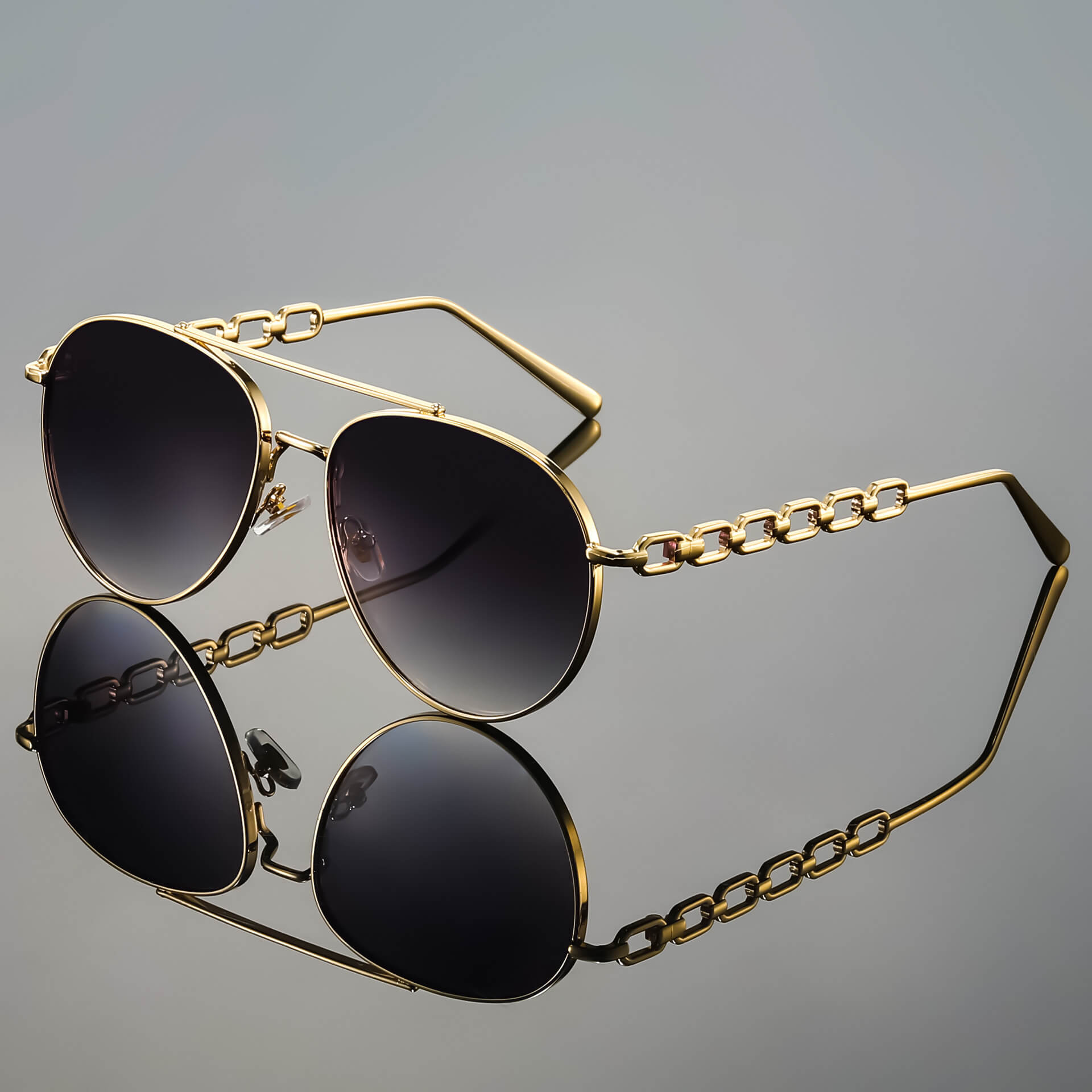 Chain Reaction Aviators Sunglasses