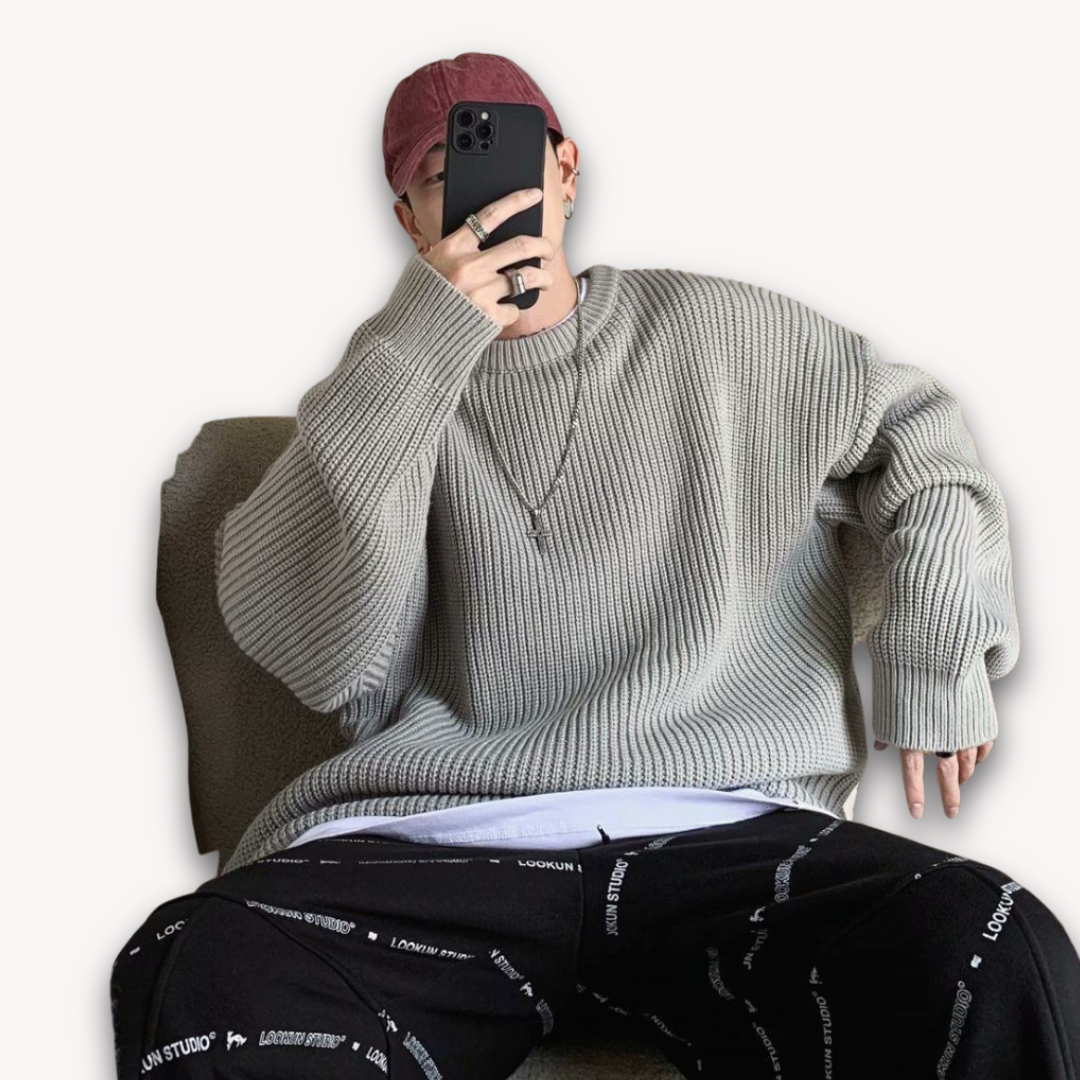 Oversized Knitted Jumper | Casual Loose Fit Pullover