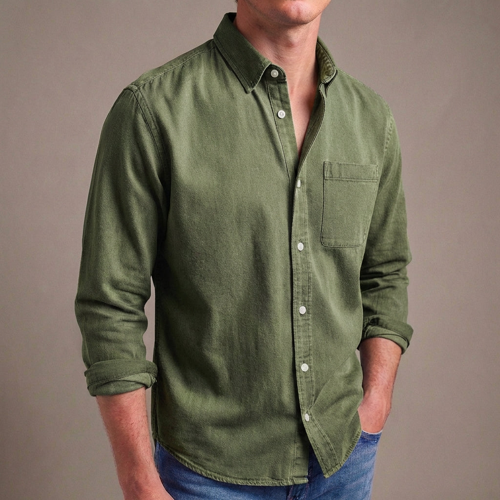 Long Sleeve Shirt | Men's Chest Pocket