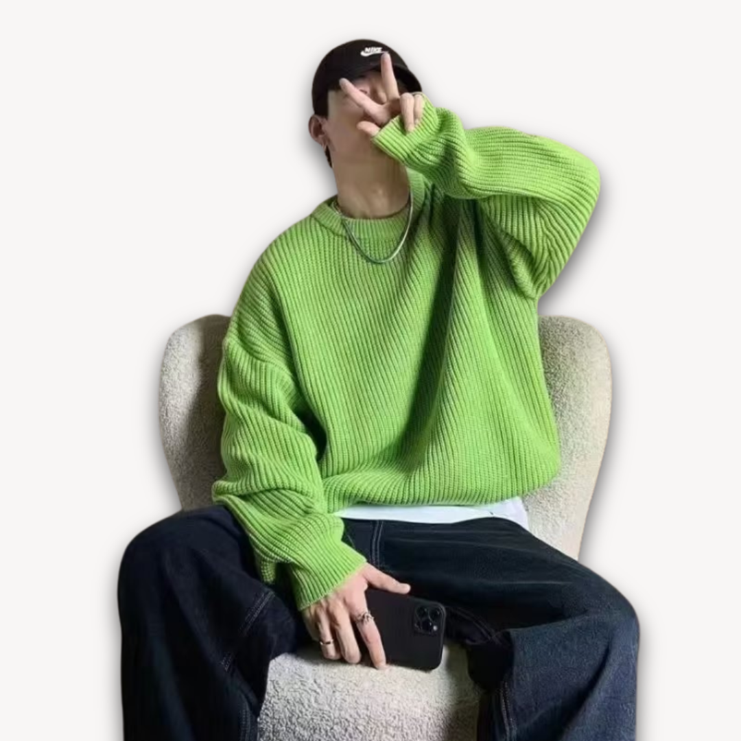 Oversized Knitted Jumper | Casual Loose Fit Pullover