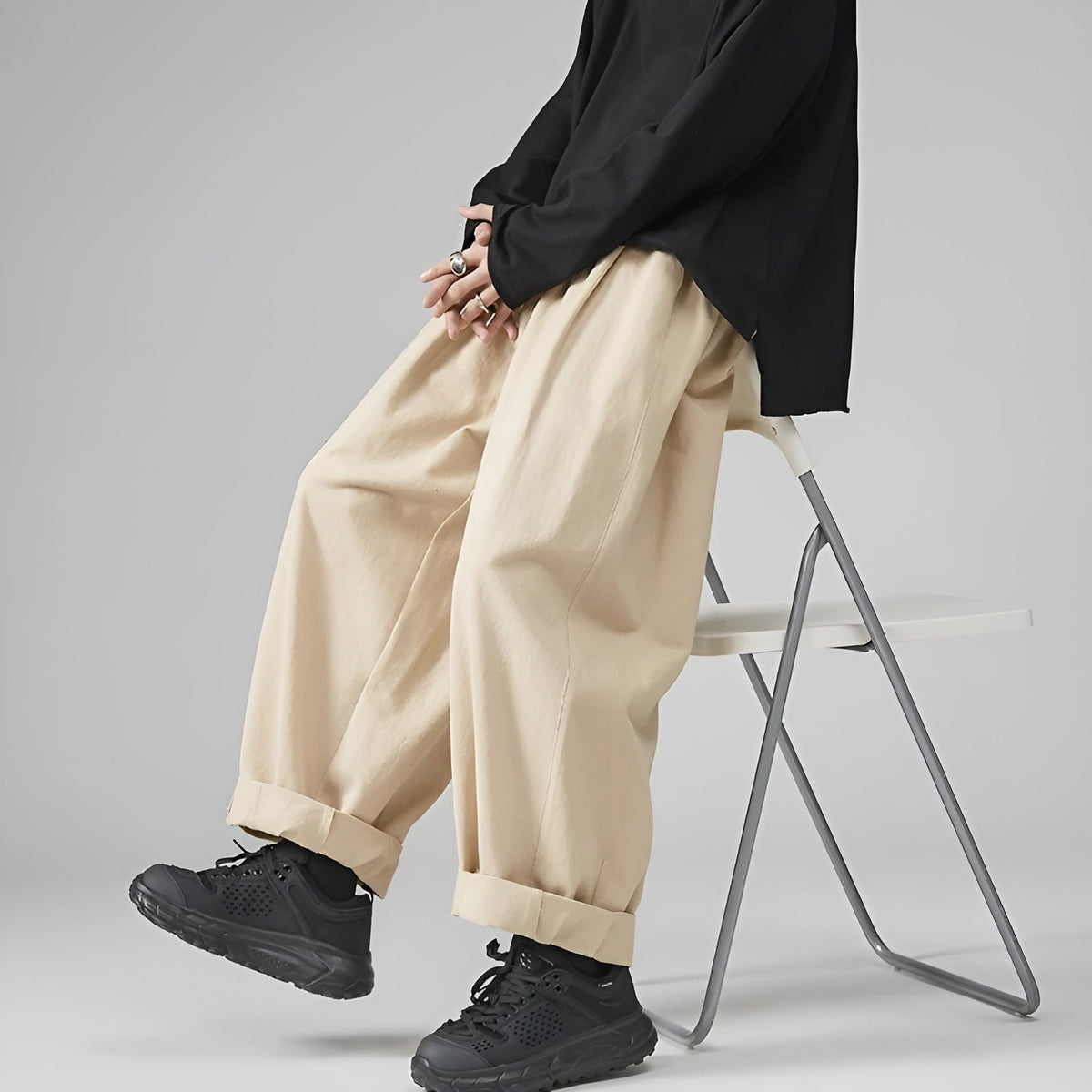 Relaxed Harem Chino Pants