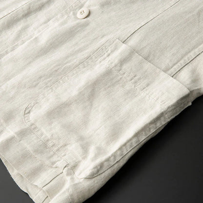 Classic Single-Breasted Linen Blazer