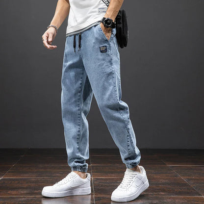 Men’s Denim Jogger Pants | Drawstring Cuffed Fit