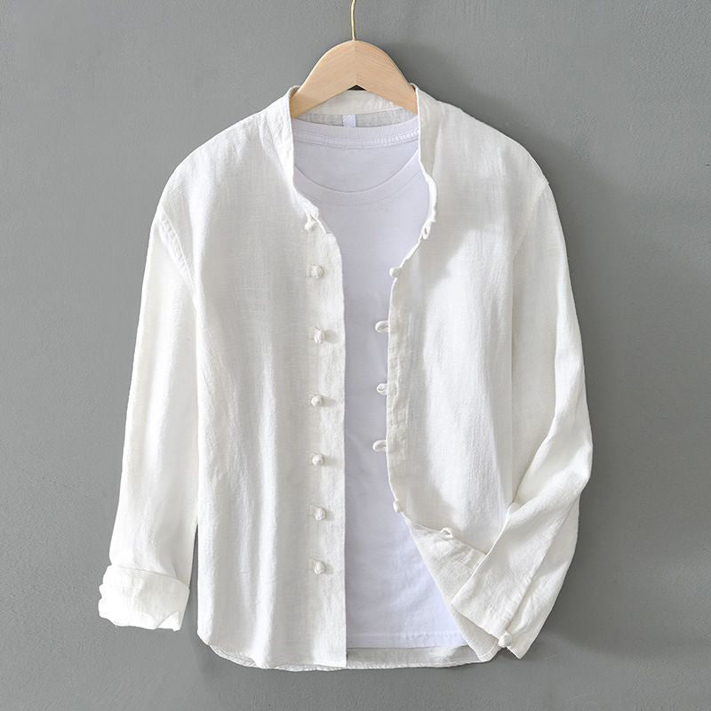 Mandarin Collar Shirt | Frog Closures