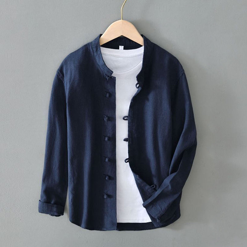 Mandarin Collar Shirt | Frog Closures