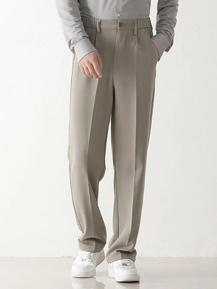 Wide Leg Formal Trousers | Relaxed Draped Fit