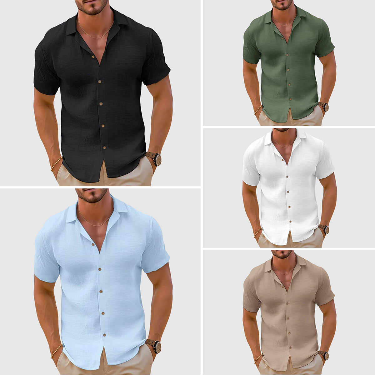 Men's Short Sleeve Button Up Shirt