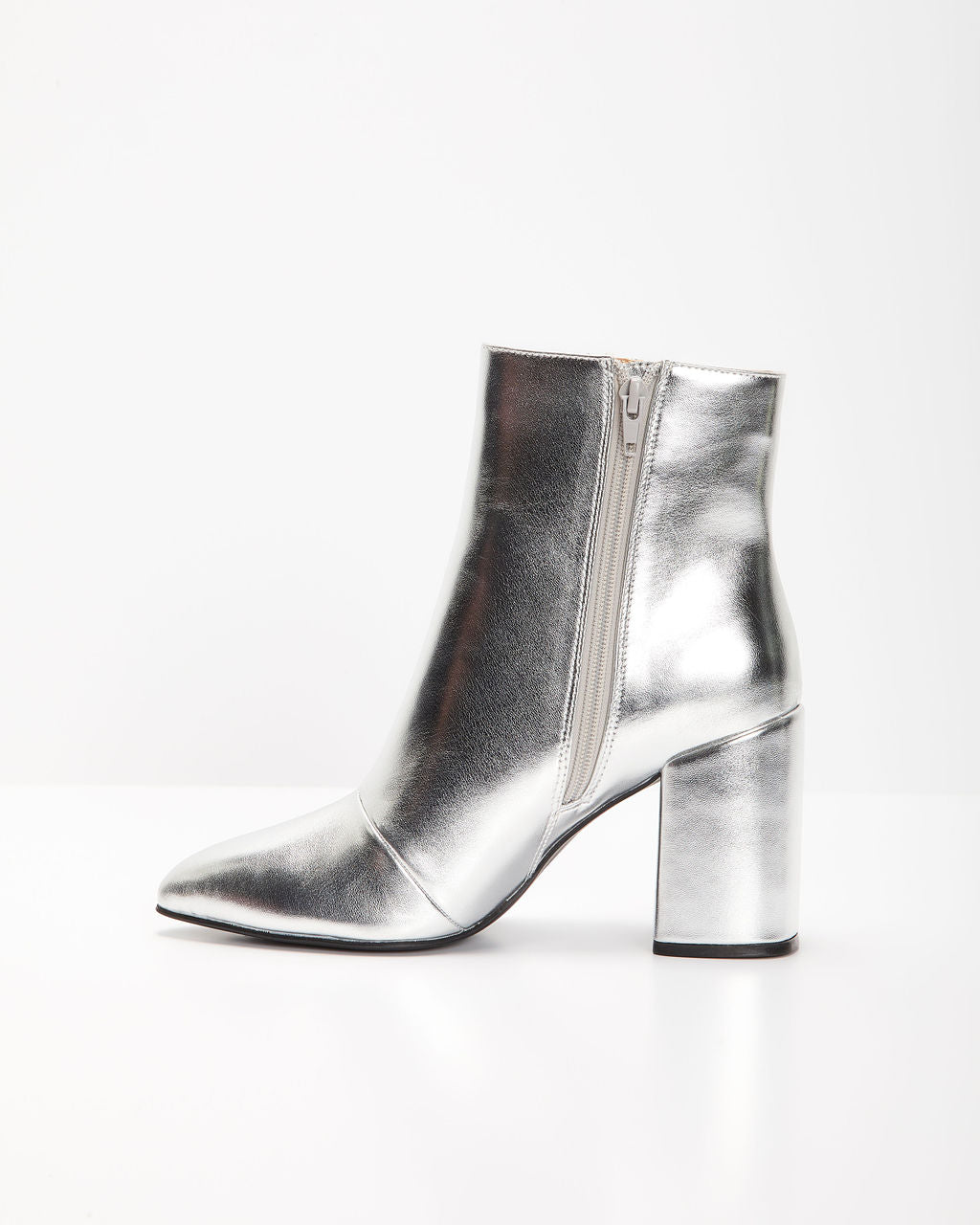 Block Heel Ankle Boots | Side Zip Party Style