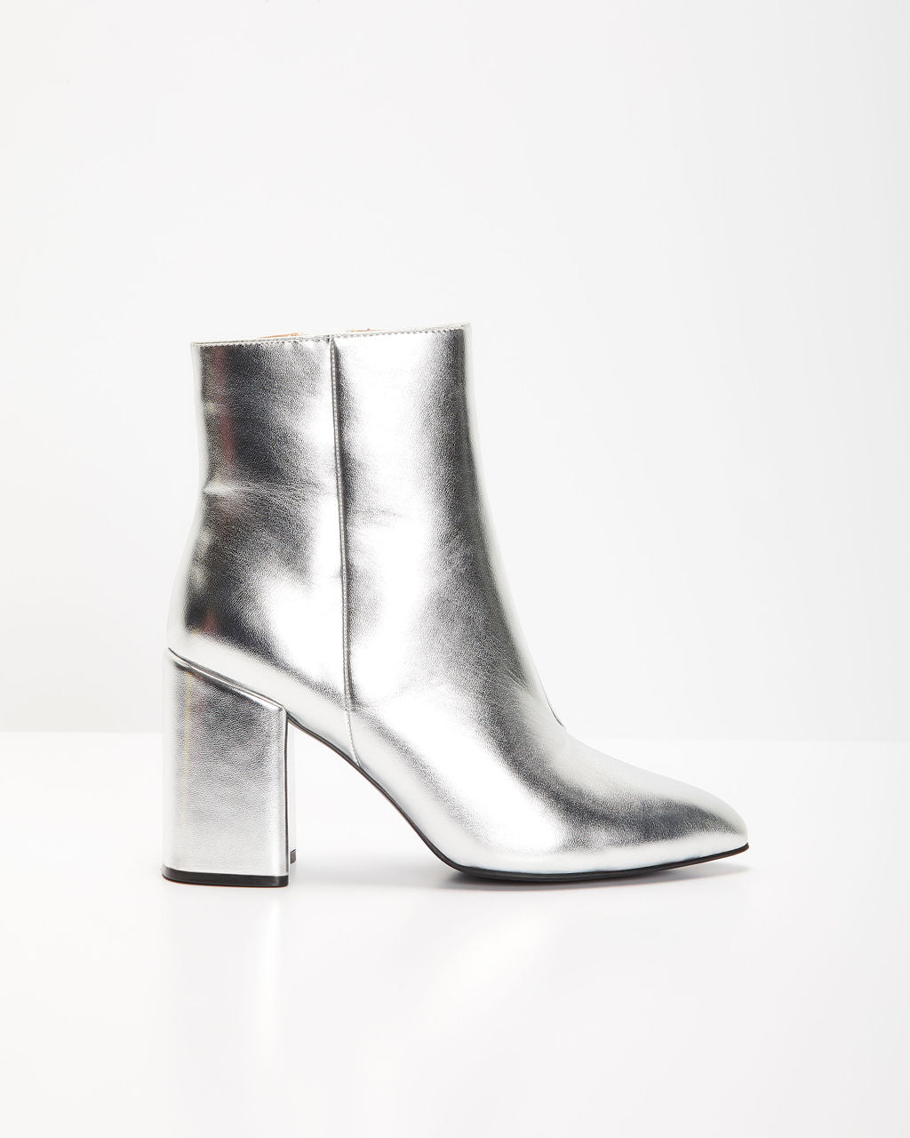 Block Heel Ankle Boots | Side Zip Party Style