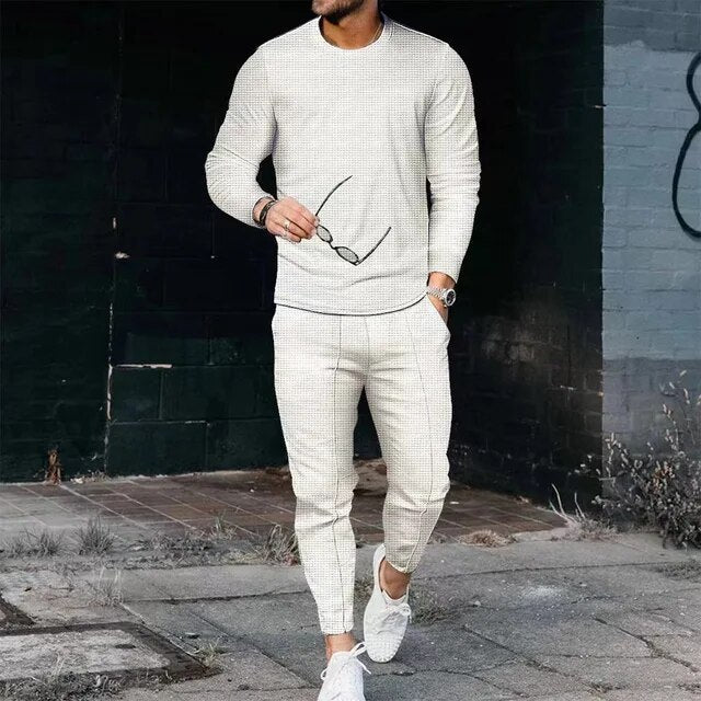 Slim Fit Tracksuit Set | Long Sleeve Top and Joggers