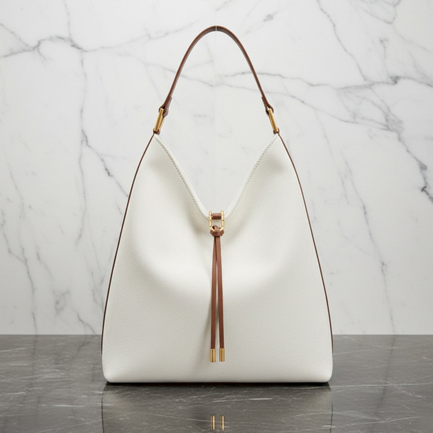 Slouchy Drawstring Hobo Bag
