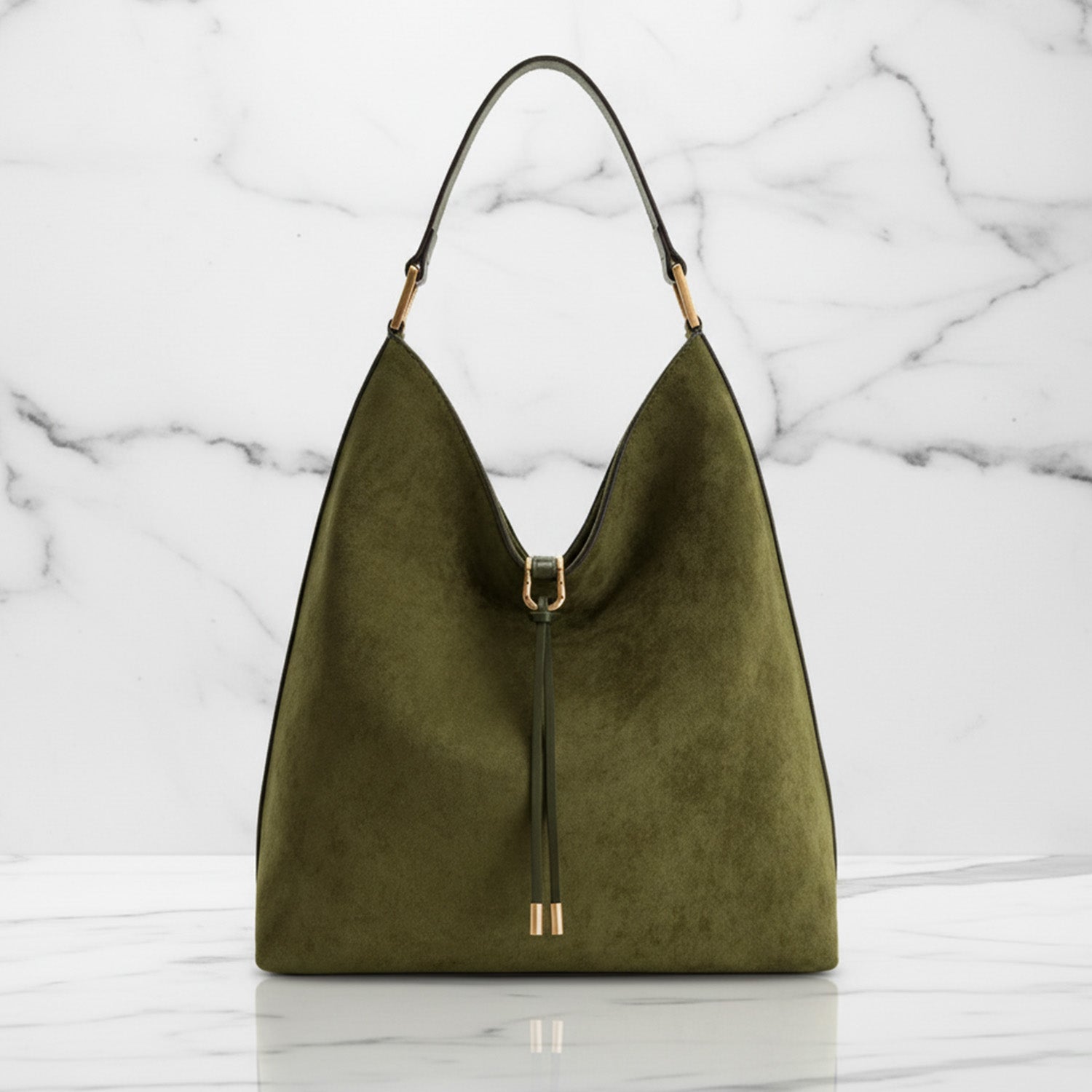 Slouchy Drawstring Hobo Bag
