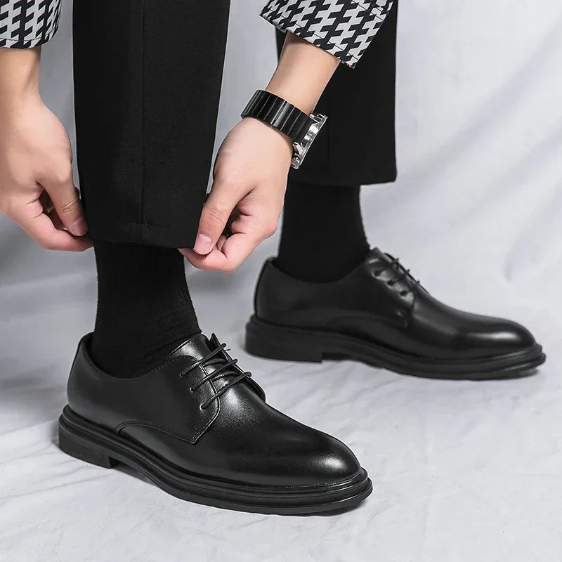 Men’s Patent Lace-Up Derby Dress Shoes