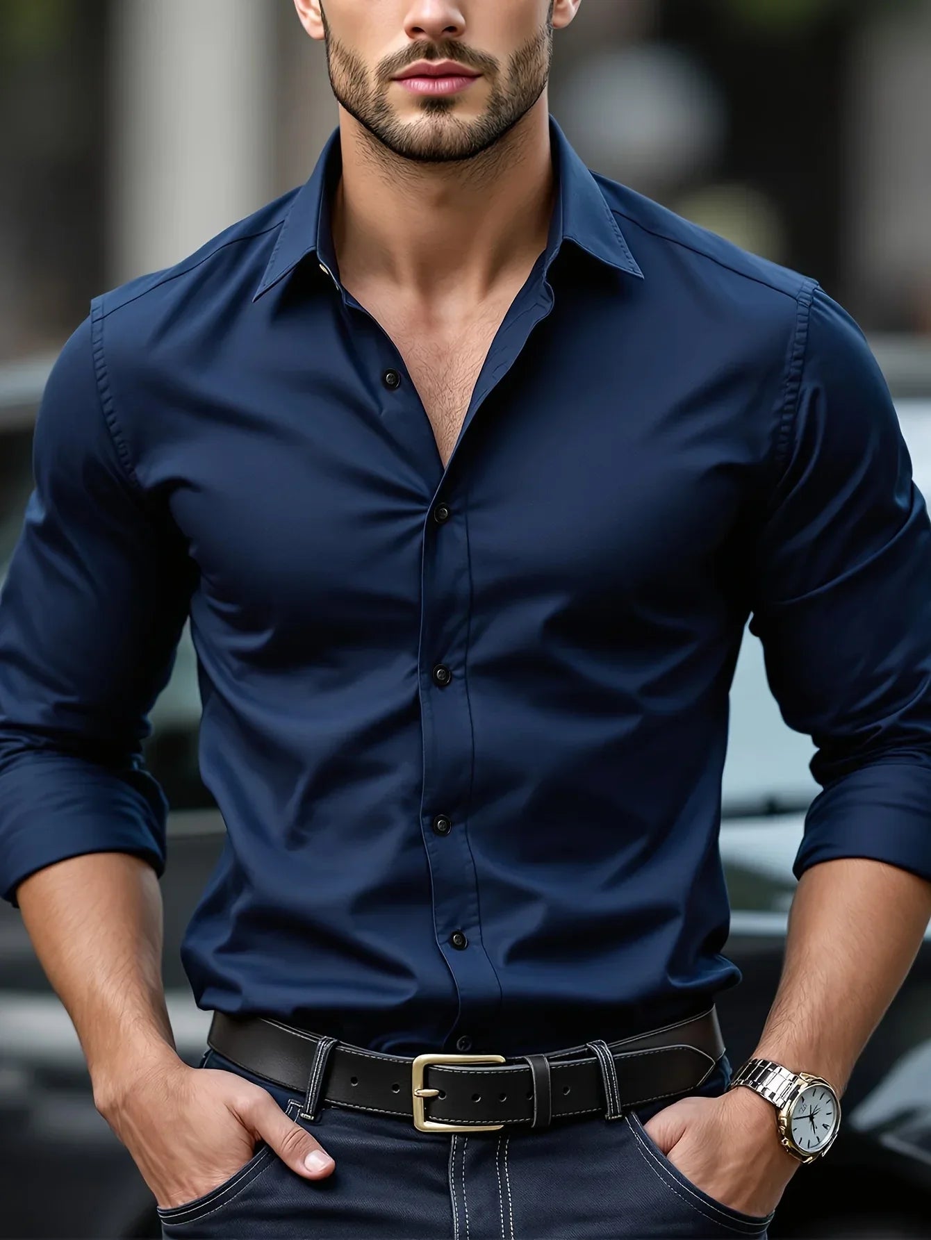 Men’s Slim Fit Long Sleeve Shirt