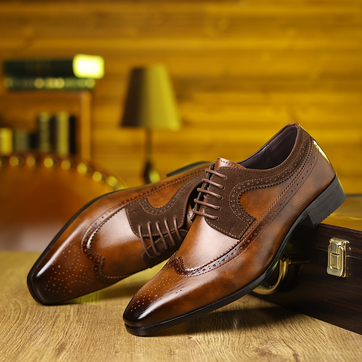 Men’s Brogue Wingtip Oxford Shoes