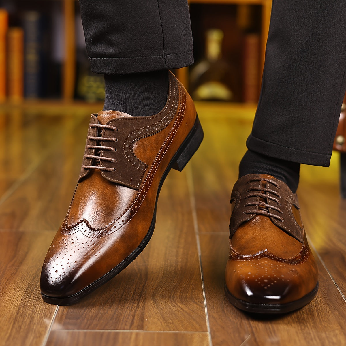 Men’s Brogue Wingtip Oxford Shoes