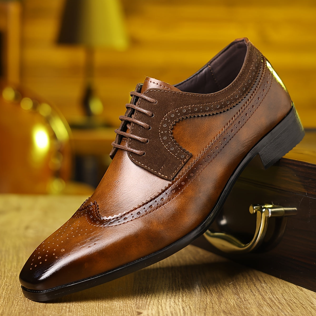 Men’s Brogue Wingtip Oxford Shoes