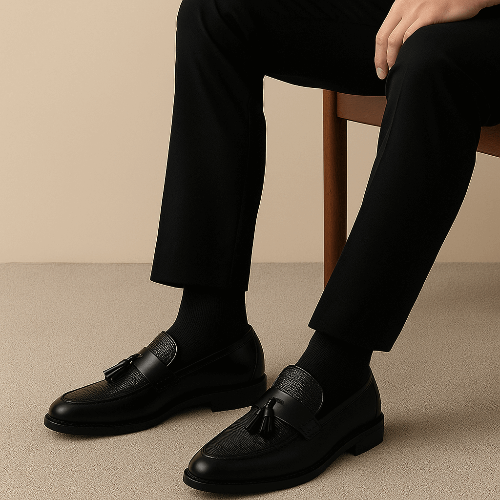 Men’s Leather Tassel Slip-On Loafers