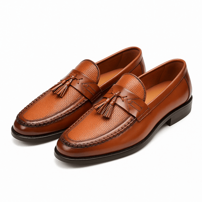 Men’s Leather Tassel Slip-On Loafers
