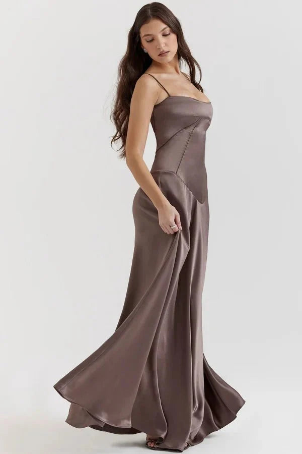 Women's Lace-Up Corset Evening Dress