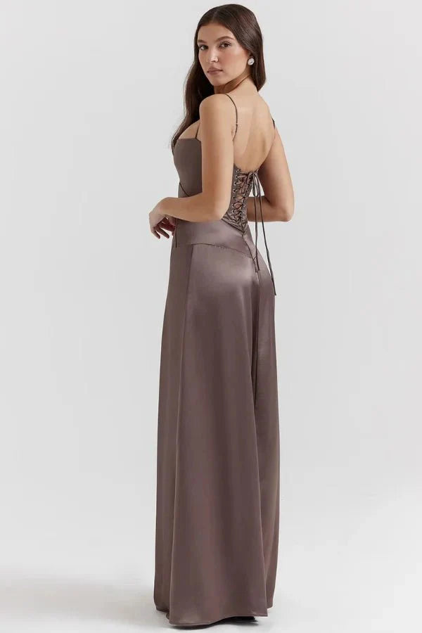 Women's Lace-Up Corset Evening Dress