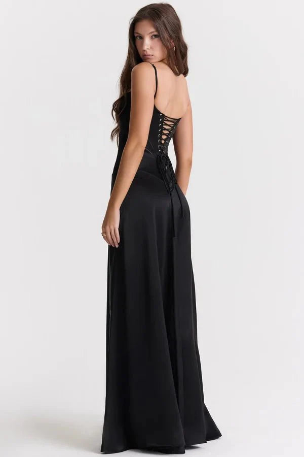 Women's Lace-Up Corset Evening Dress