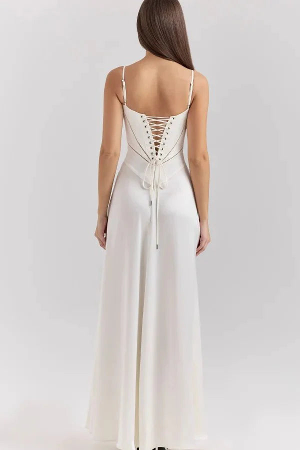 Women's Lace-Up Corset Evening Dress