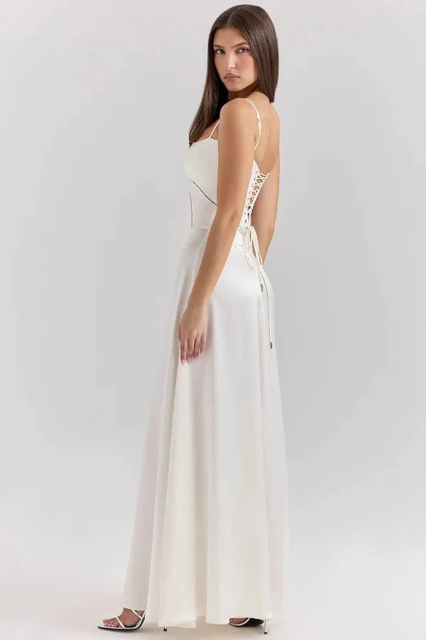 Women's Lace-Up Corset Evening Dress