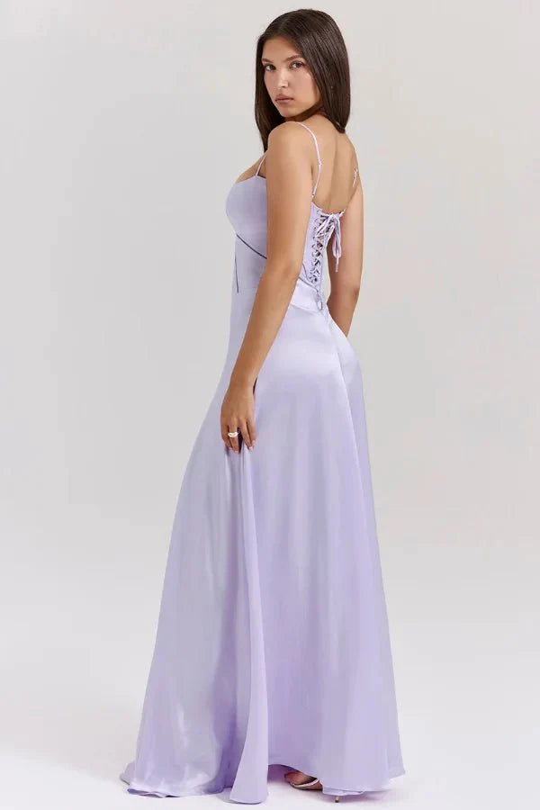 Women's Lace-Up Corset Evening Dress