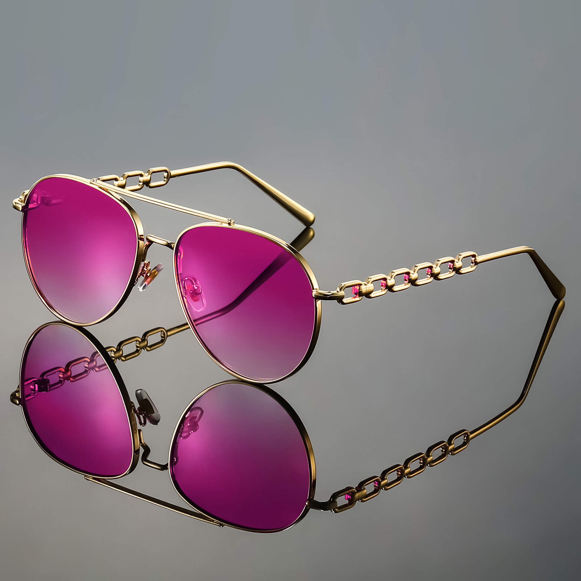 Chain Reaction Aviators Sunglasses