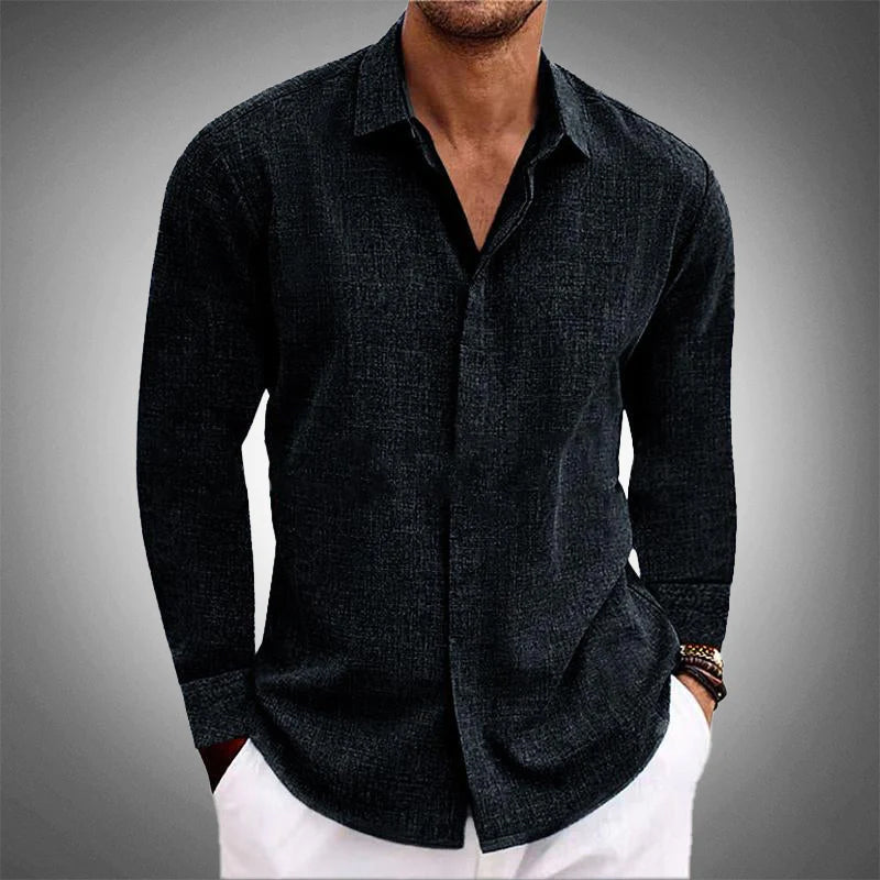 The Riviera Linen Henley Shirt | Short Sleeve