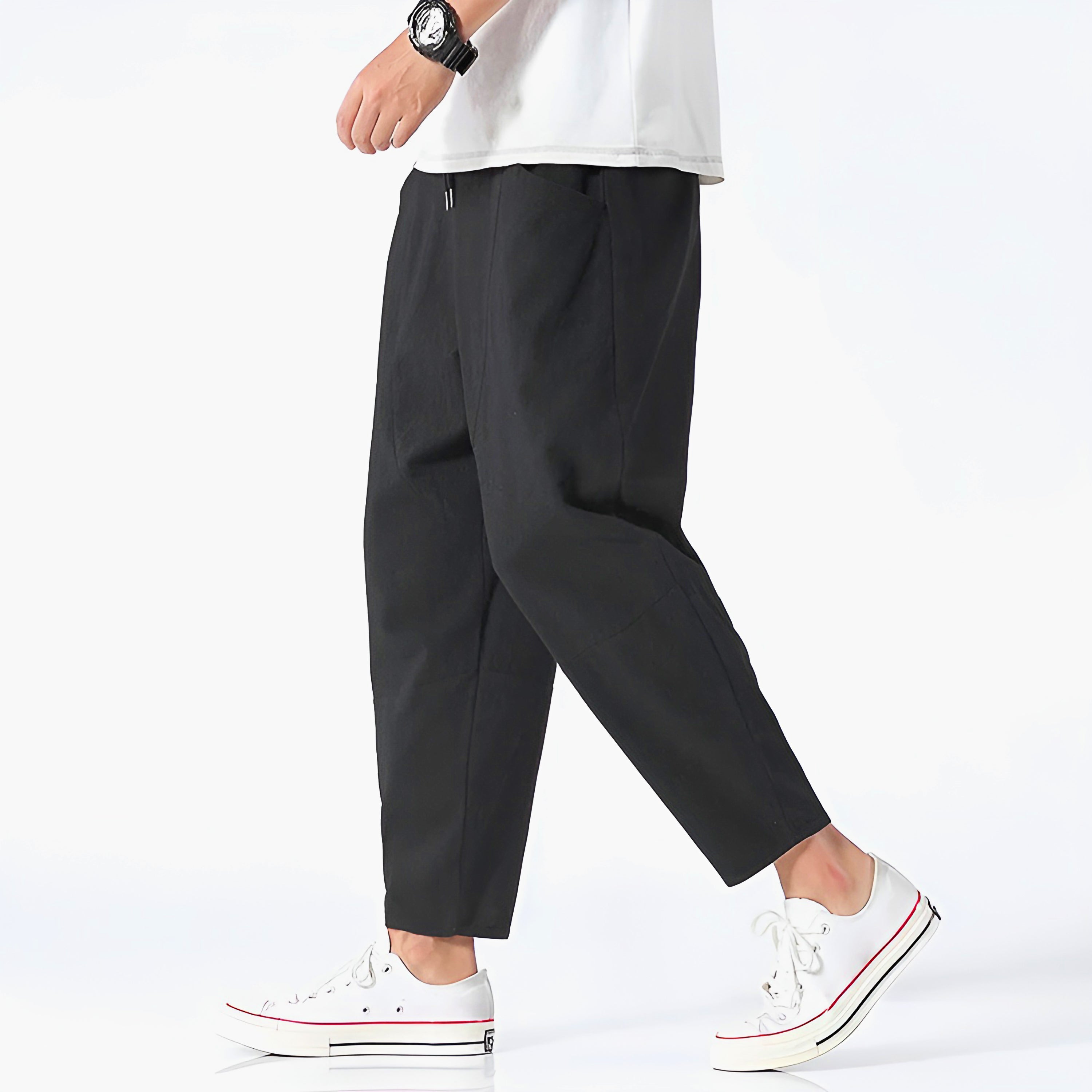 Cropped Cotton Pants