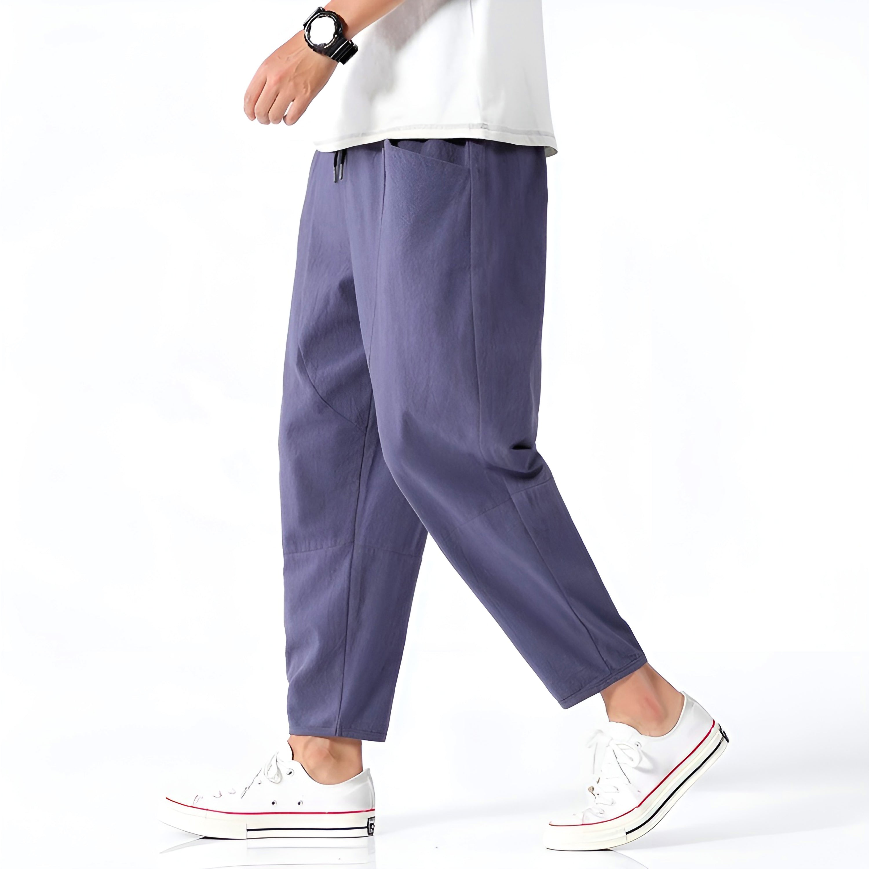 Cropped Cotton Pants