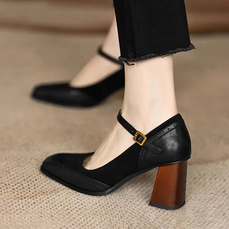 Women’s Chic Block Heel Mary Janes