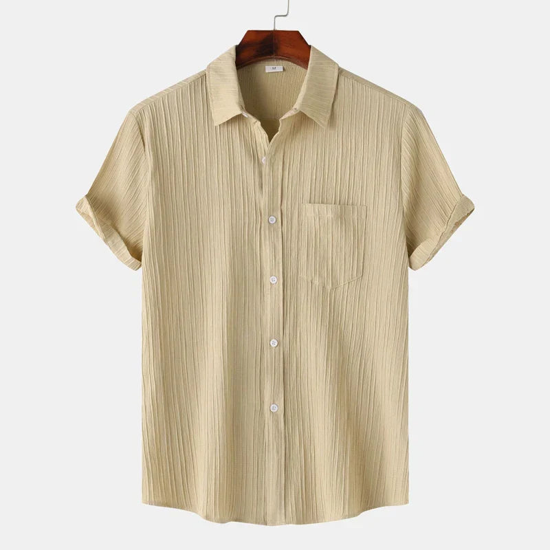 Men’s Short Sleeve Textured Shirt