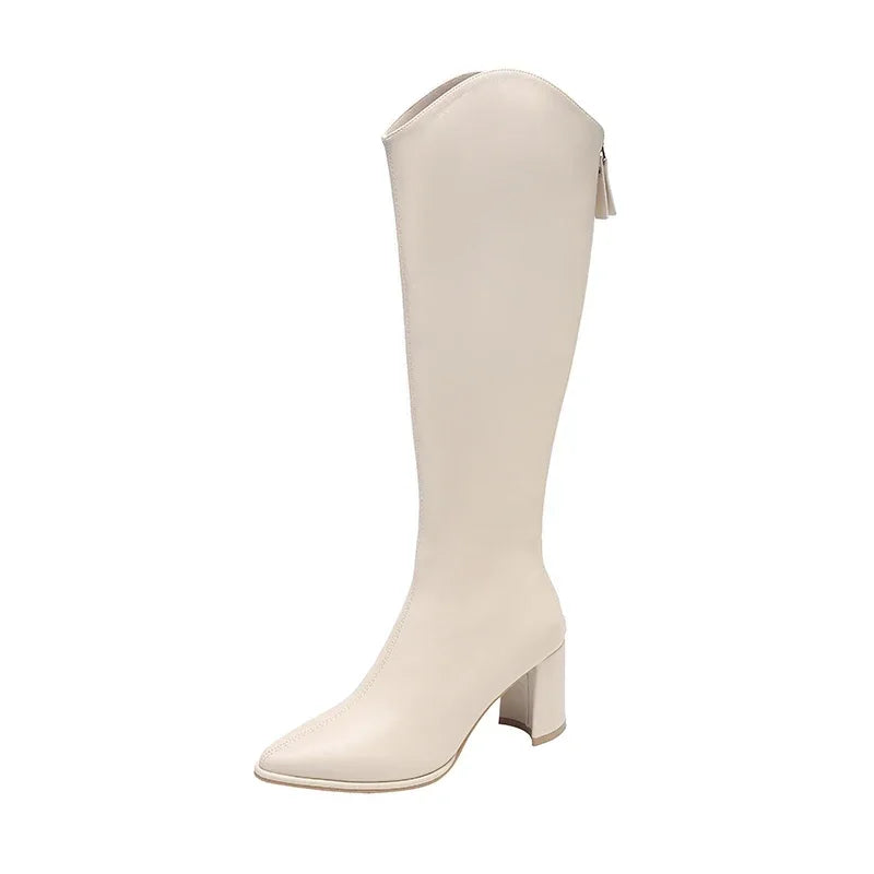 Women's Block Heel Knee High Boots